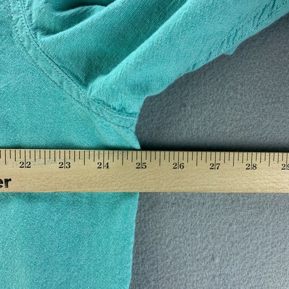 **SOLD**Chaps Mens Shirt Extra Large Teal Oxford Button Down 100% Cotton Pocket - Picture 10 of 11